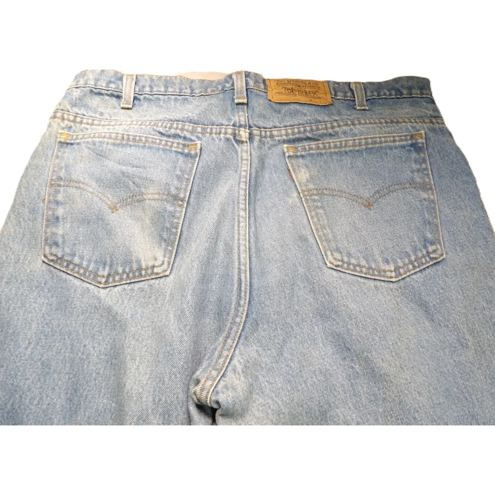 VTG Levis 509 Orange Tab Jeans Men 38x32 USA Made Light Wash Denim Straight 80s